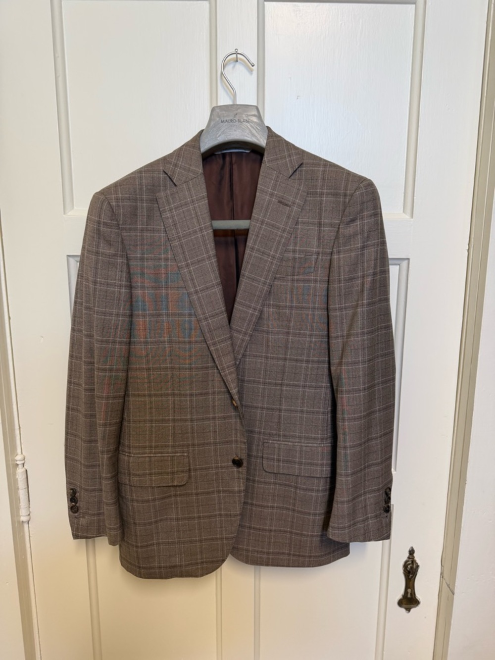 Men's Brown Glen Plaid Blazer - Classic Tailored Jacket